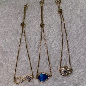 3pk cubic zirconia bracelets